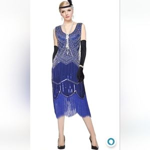 NWT 1920's Great Gatsby Sequin Flapper Dress